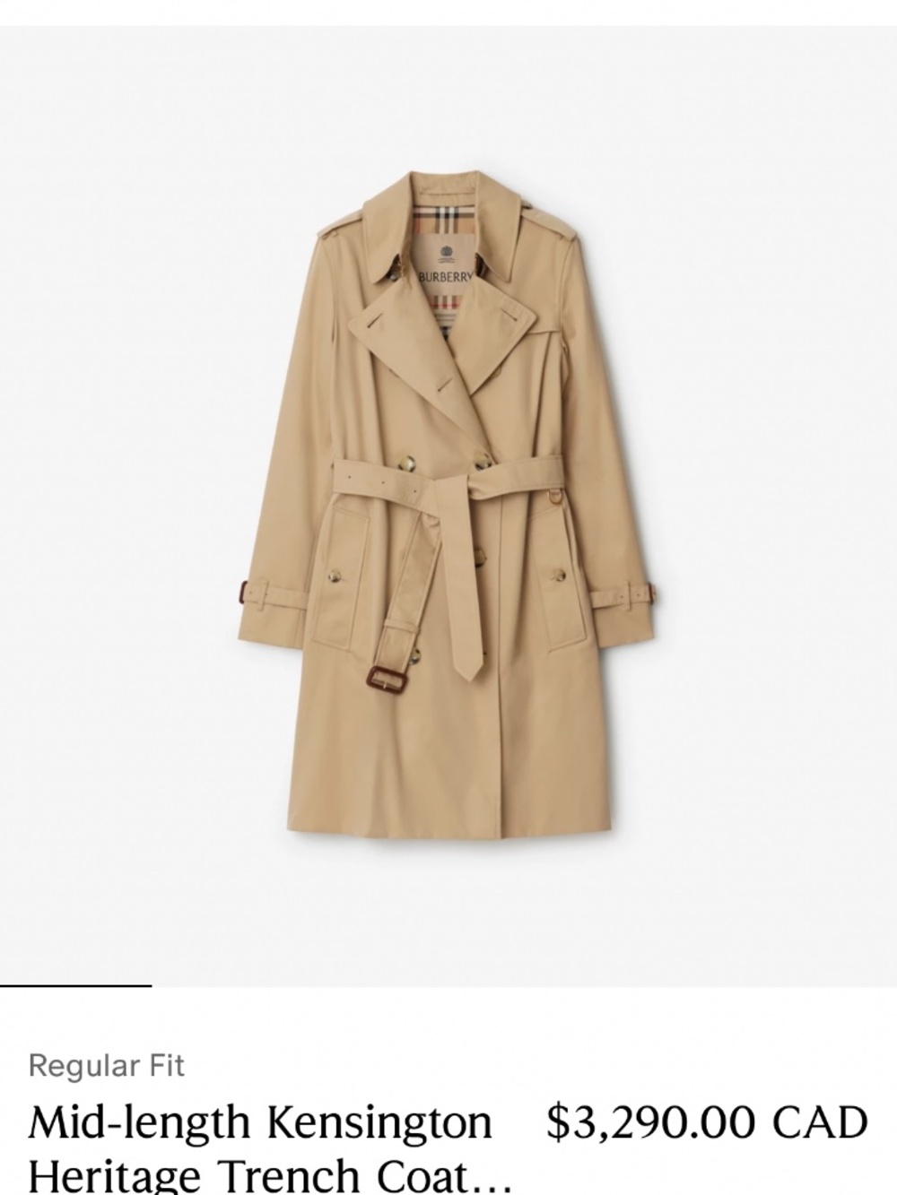 Burberry Kensington trench coat - Picture 1 of 5
